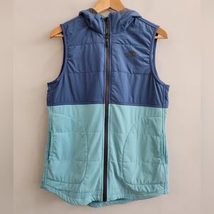 The North Face Mountain Vest Women's Size Small Full Zip Lightweight Hooded Blue